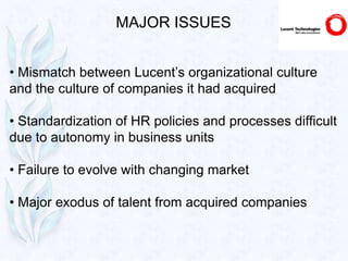 HR restructuring at Lucent Technologies | PPTX