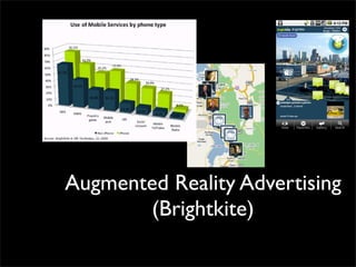 Augmented Reality Advertising
       (Brightkite)
 