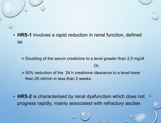 Hepatorenal syndrome | PPTX