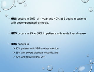 Hepatorenal syndrome | PPTX
