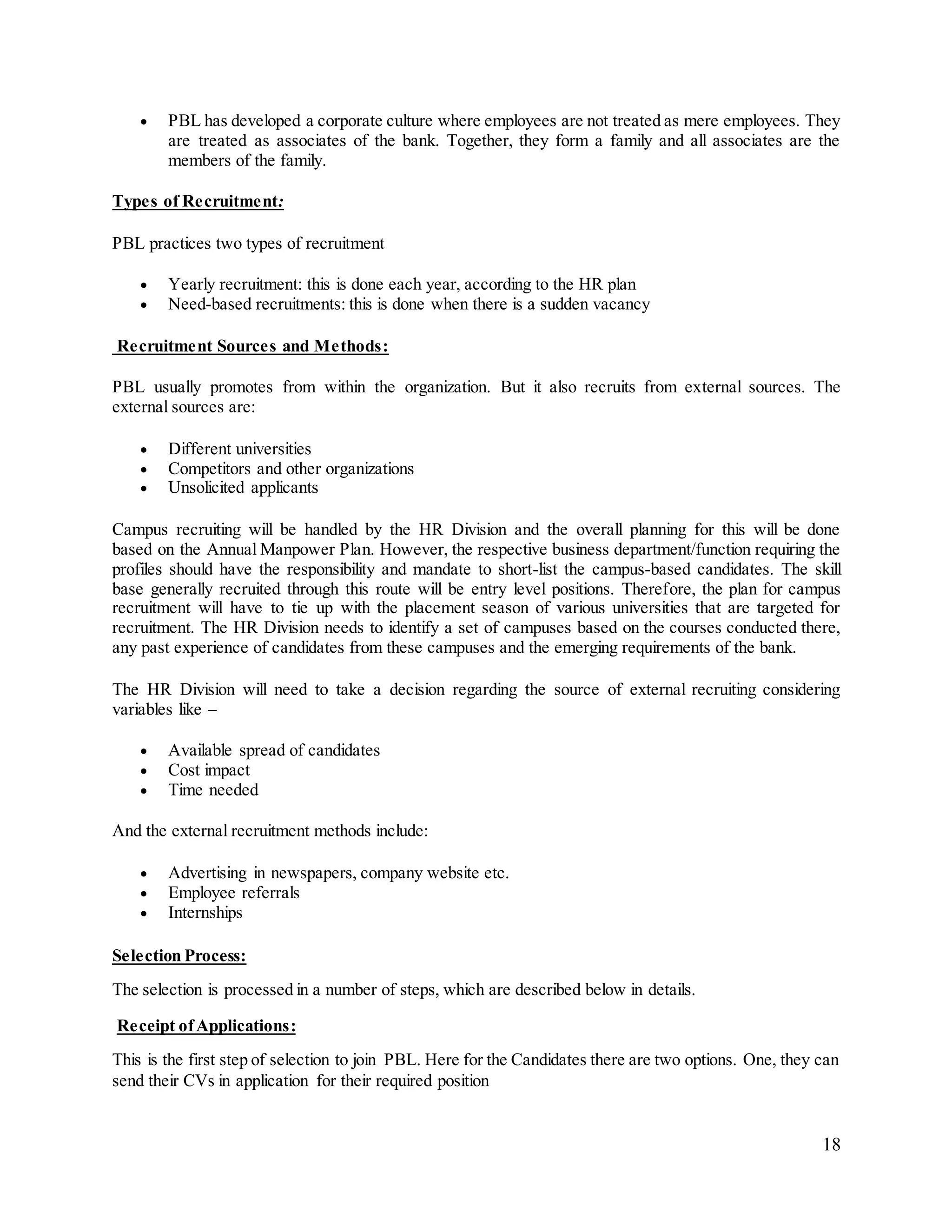 HR selection process of prime Bank Bangladesh | DOCX