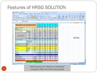 Features of HRSG SOLUTION
4
Final Document for “Draft Lost Calculation”
Created by HRSG SOLUTION Automatically
 