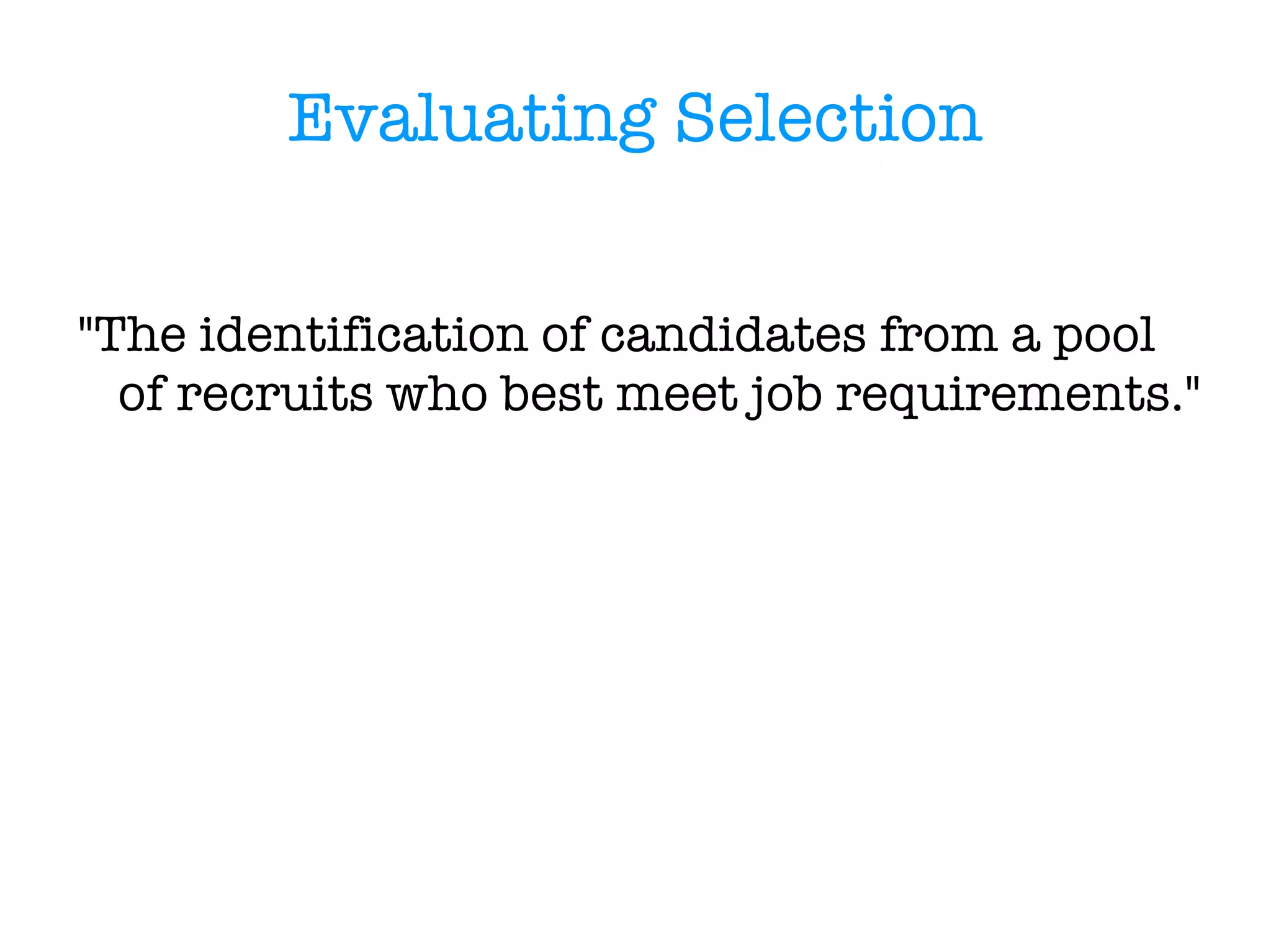 Types of Interviews TYPE TWO:  Structured Interview Behaviourally oriented - Behavioural Description 