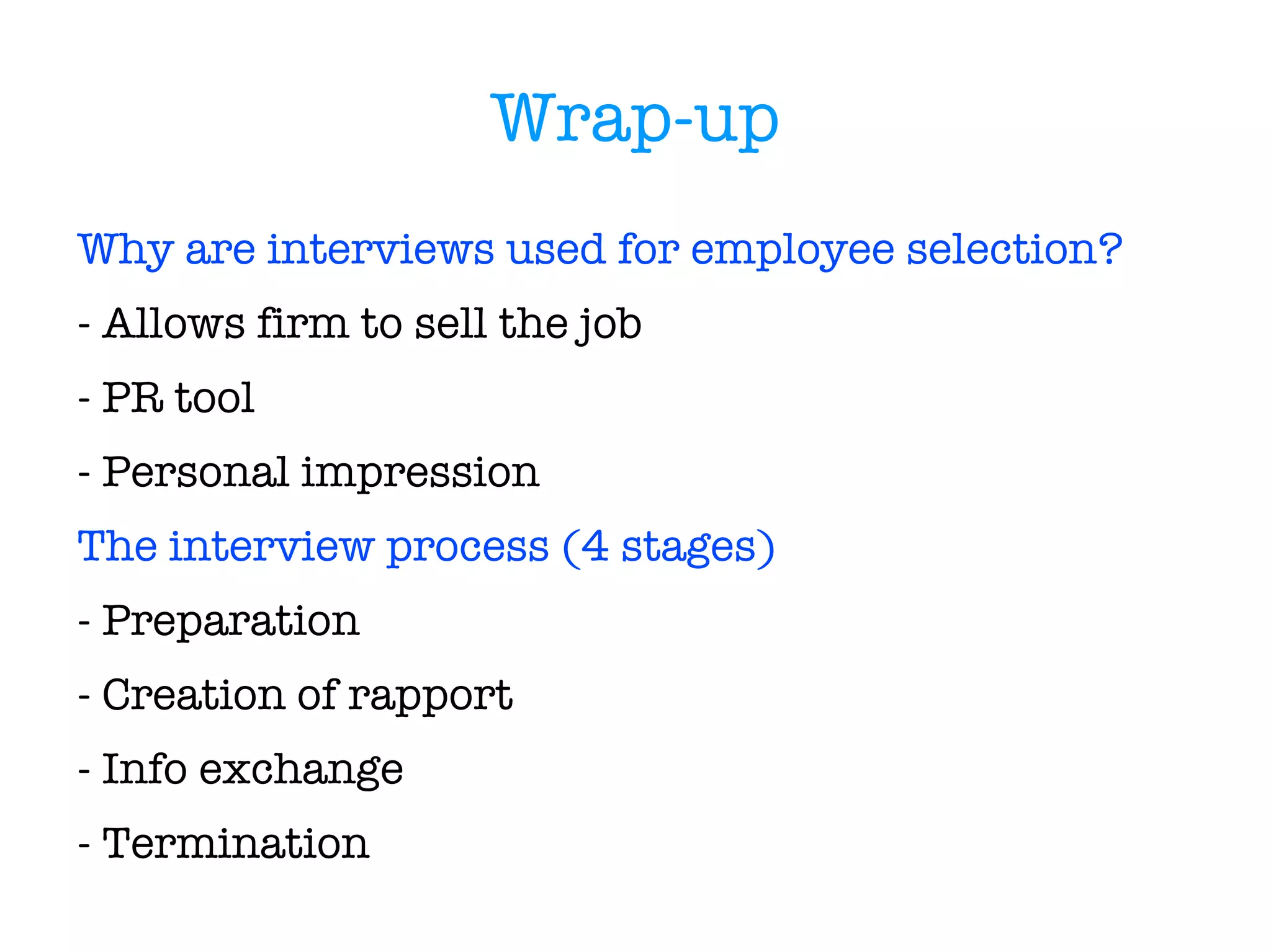 Evaluating Selection Step Six: Realistic Job Previews 