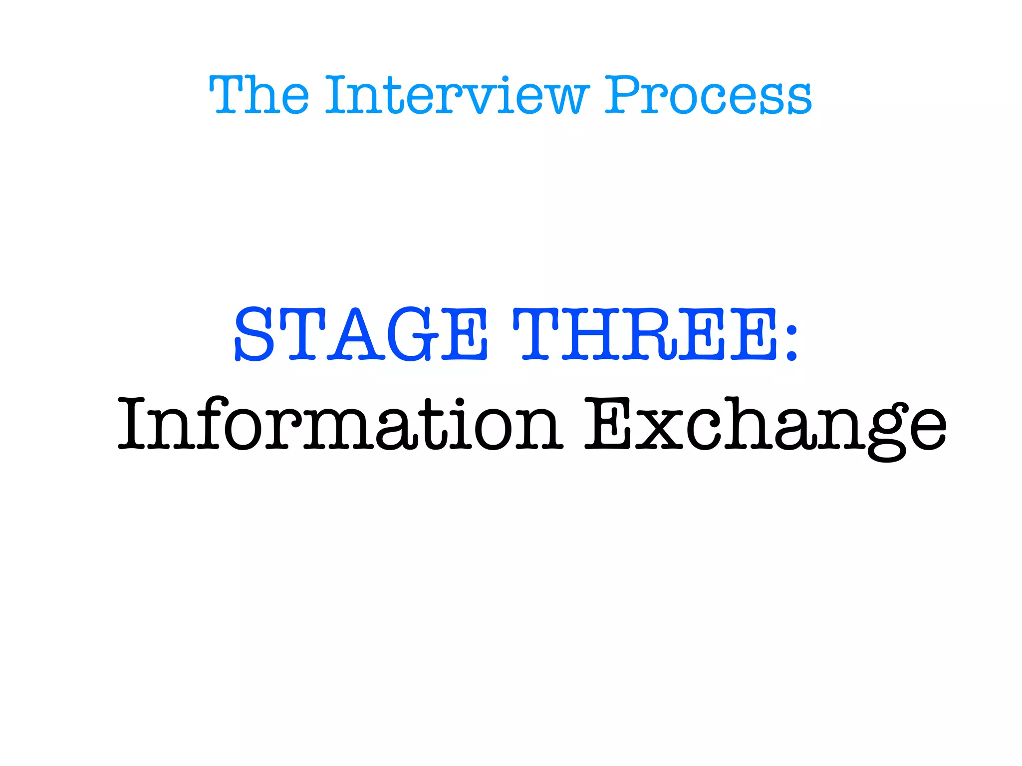Interview errors (2 types) 