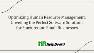 Best HR Software for Startups and Small Business | PPTX