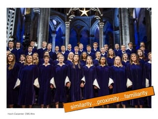Hutch Carpenter: CMS Wire!
similarity…proximity…familiarity!
 