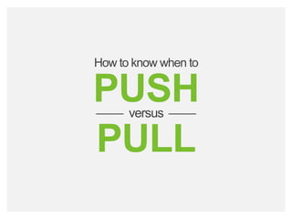 bamboohr.com payscale.com
HR‘s Role in Employee Performance
How to know when to
PUSHversus
PULL
 