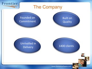 The CompanyBuilt on QualityFounded on CommitmentUnrivalled in Delivery1400 clients