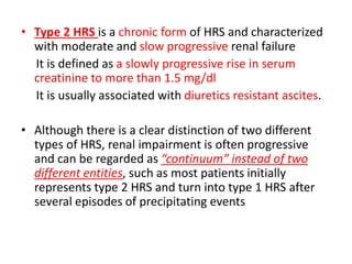 hepatorenal syndrome | PPTX
