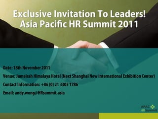 Asia Pacific HR Leaders' Summit