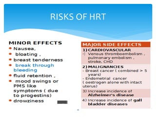 RISKS OF HRT
16