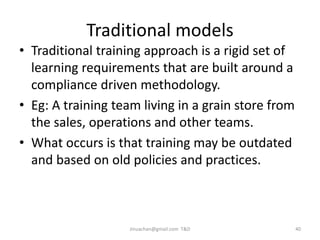 Traditional Trainig Model Human Resource Training and Development | PPTX