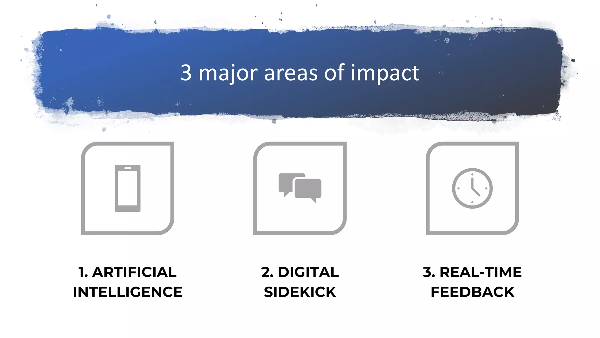 3 major areas of impact
 