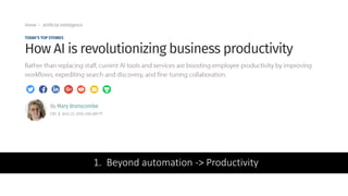 1. Beyond automation -> Productivity
 