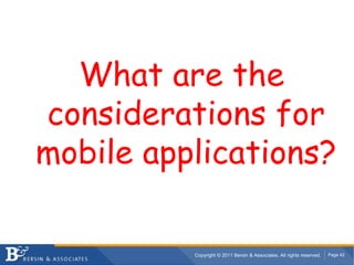 AccenturePodcasting around the worldStrong need for on-demand access to easily consumable content.Leaderships wanted a channel to quickly refresh associates on timely topics.Low-cost ($3-$4 per person) podcasting using existing conferencing bridge system.Subscription or search access via mobile device.Minimal time, no new tools needed.96% reduction in cost over courseware80% reduction in cost over rapid e-learningIn first six months 20,000 employees used them