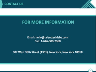 If you are seeing additional trends taking shape
in 2016, please share these so we can keep
sight on what’s emerging in the talent
acquisition technology space.
Thanks. Contact us. www.talenttechlabs.com
 