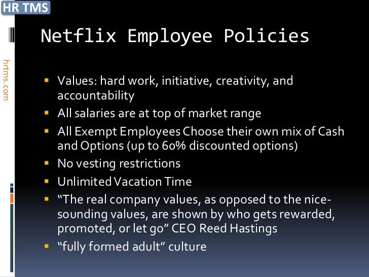 Netflix stock options employee