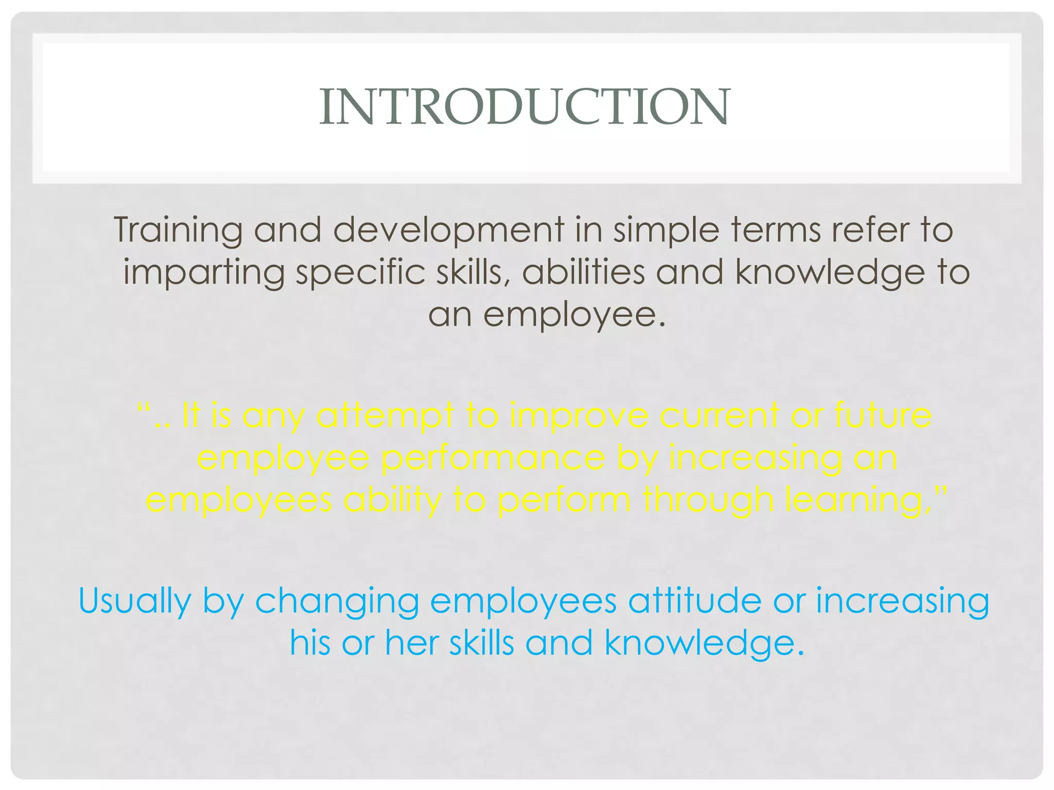 Human Resource Management: Training and Development (HRM) | PDF