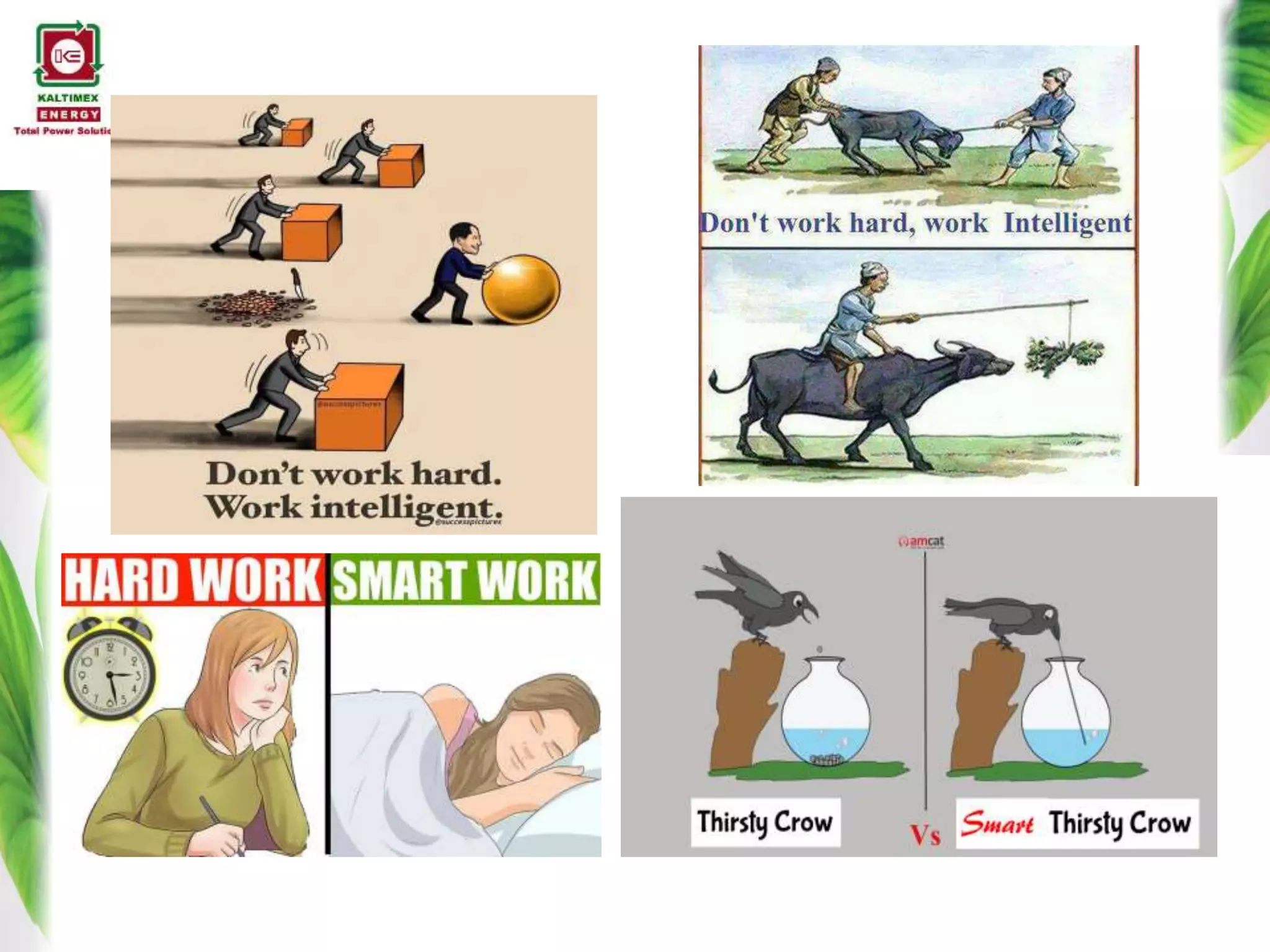 Training on Hard Work vs Smart Work