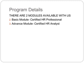 Hr training module | PPT