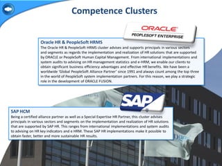 Competence Clusters


                  Oracle HR & PeopleSoft HRMS
                  The Oracle HR & PeopleSoft HRMS clus...
