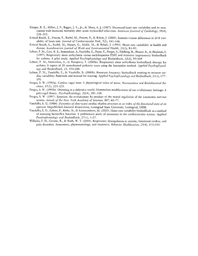 Resonant Frequency Heart Rate Biofeedback PDF