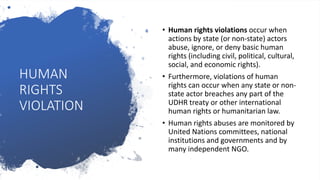 Human Rights violations | PPTX