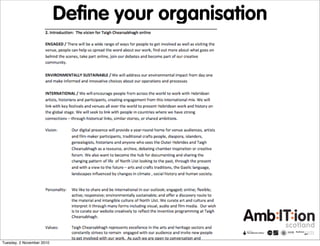Define your organisation
Tuesday, 2 November 2010
 