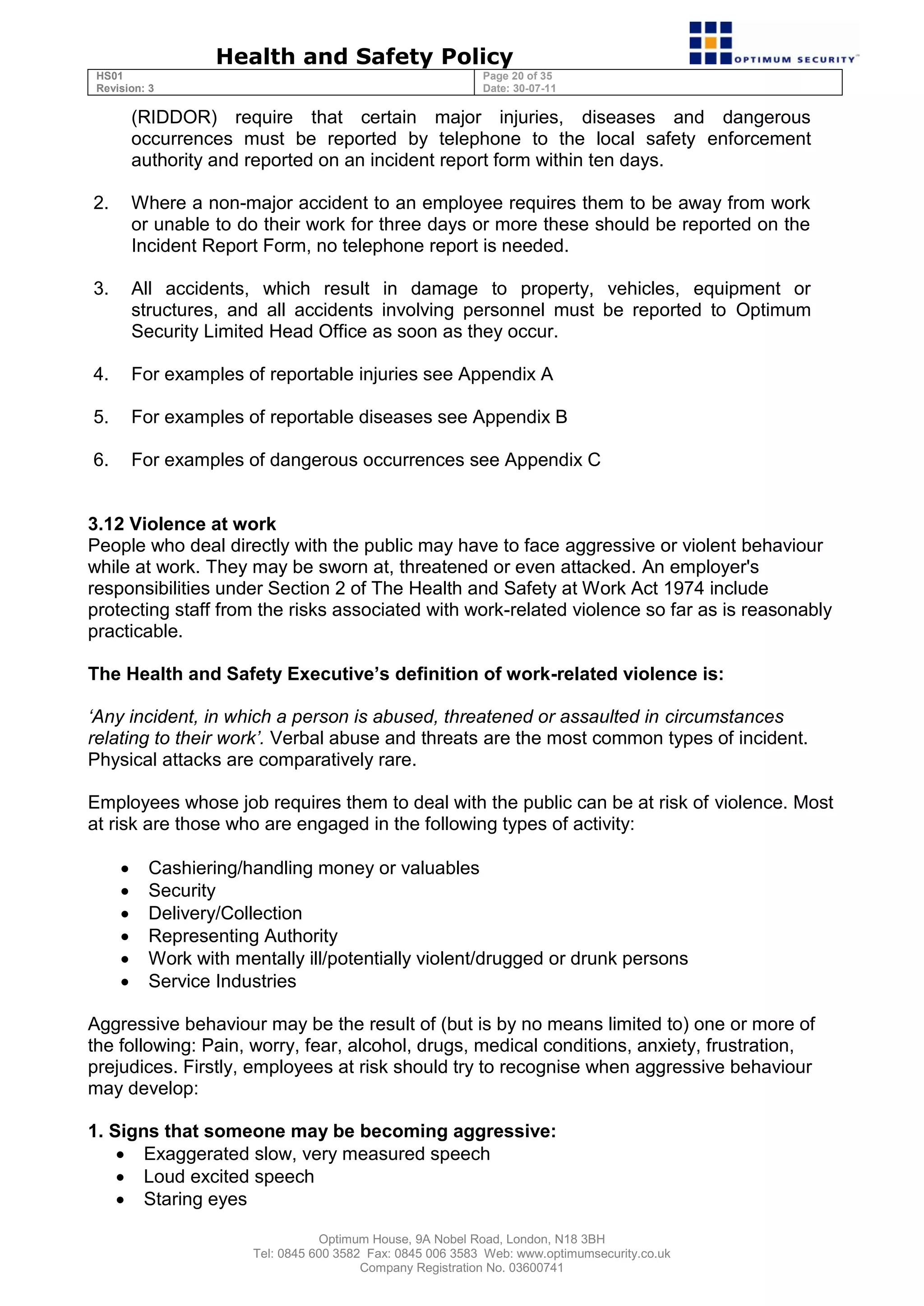 Riddor Form.pdf Health & Safety Policy | PDF | Injuries | Diseases and Conditions
