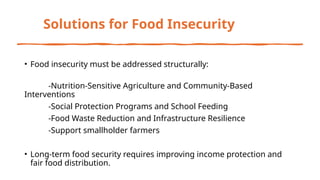 Solutions For Food Insecurity Food Insecurity as a Contemporary Social Issue | PPTX