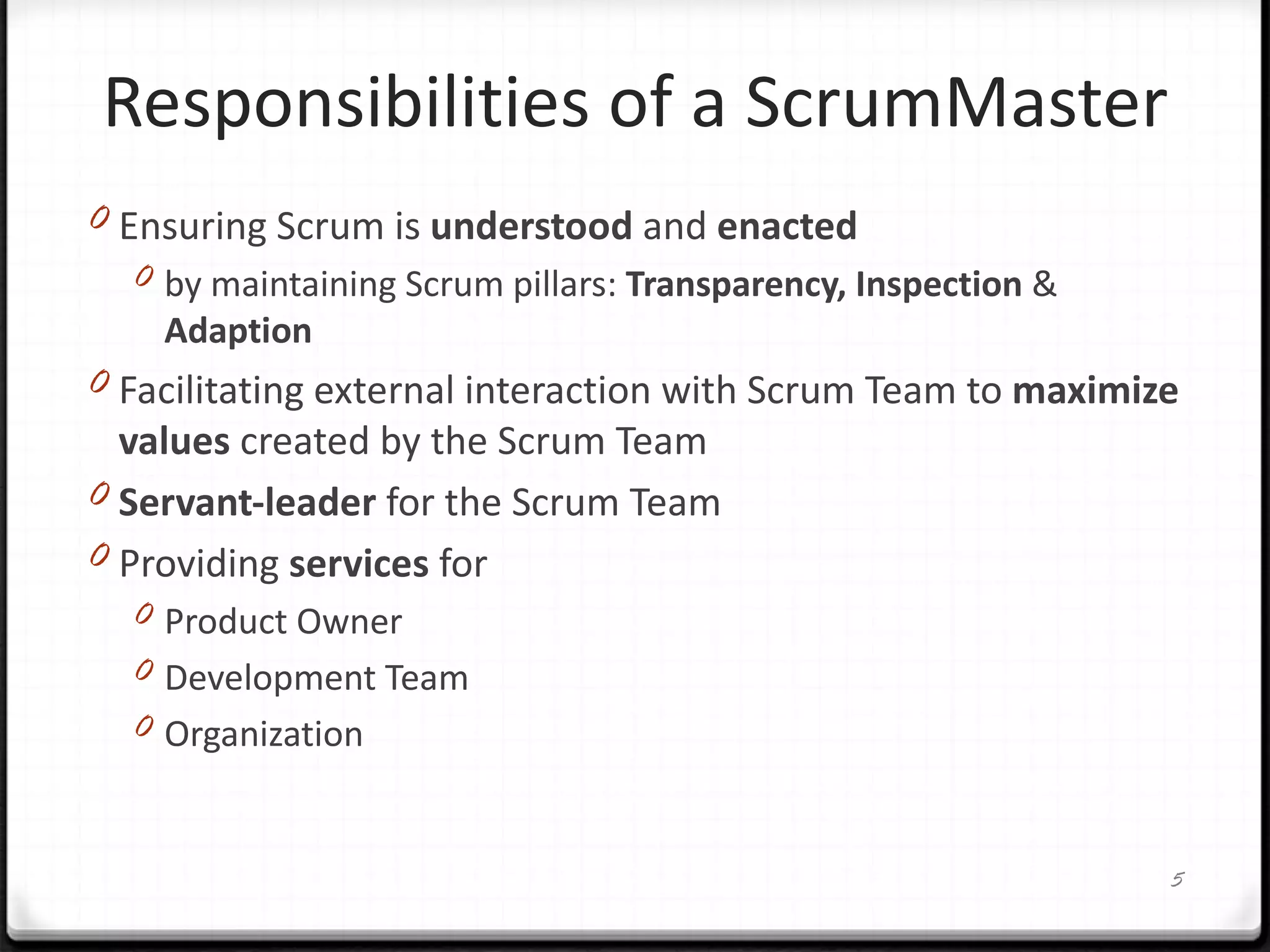 Scrum Master: from thinking to actions