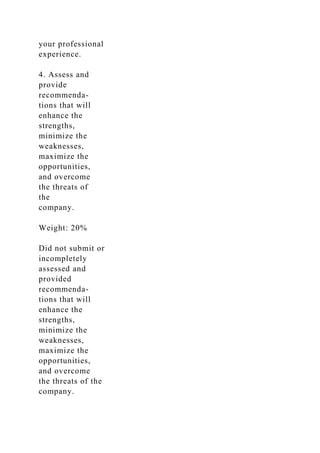 HSA525 – Assignment 1 SWOT Analysis Assignment 1.docx