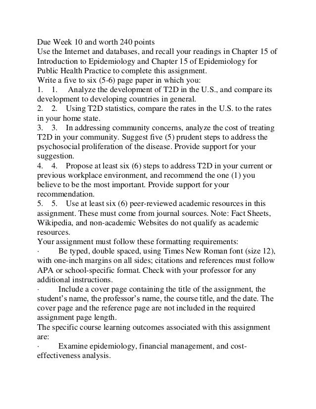 Epidemiology homework help