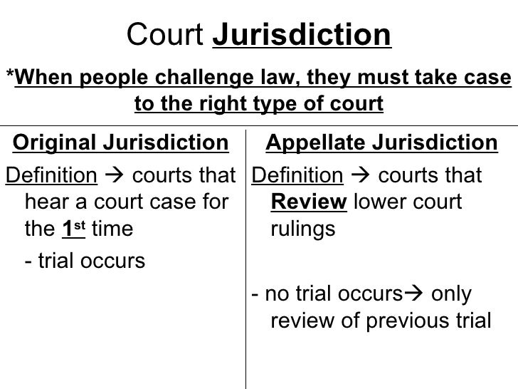 what is the meaning of original jurisdiction