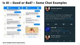HSBC - DNA Summit - Ethics in Use of Data and AI - Speech - Kalilur Rahman v2.pptx
25
Is AI – Good or Bad? – Some Chat Examples
Source: Multiple Internet Image Searches
 