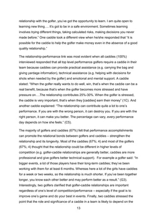 Understanding the Quality and Functions of the Golfer-Caddie ...