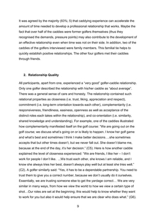 Understanding the Quality and Functions of the Golfer-Caddie ...
