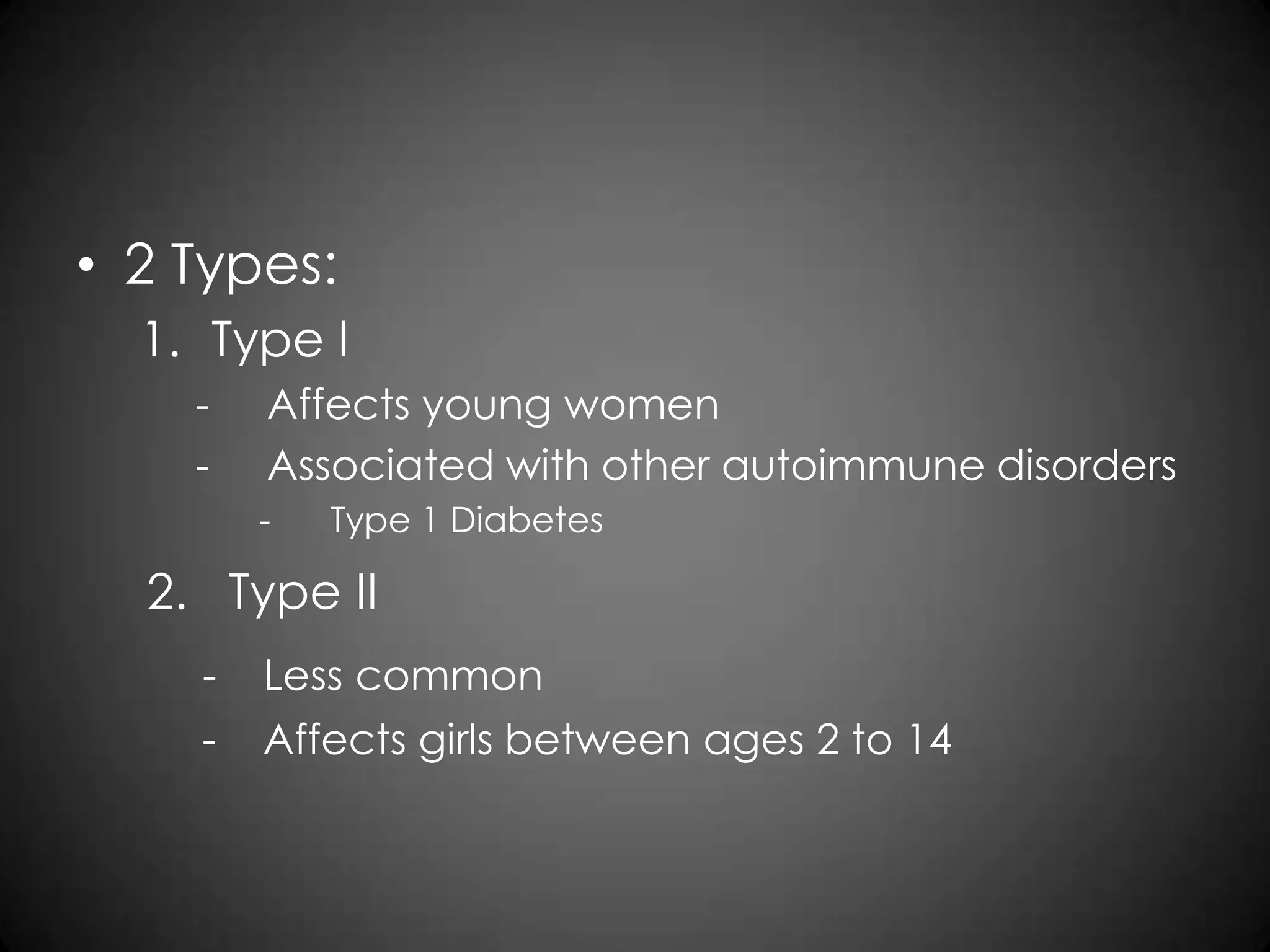 Congenital DisordersThese are disorders present since birth that makes it hard for the body to process bilirubin.Common Disorder:Gilbert’s SyndromeHarmless, genetic condition