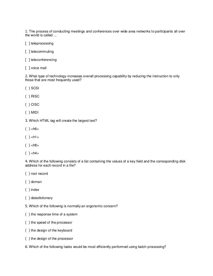 HSCC Practice Exam (Questions and Answers)