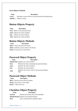 HSC INFORMATION TECHNOLOGY CHAPTER 3 ADVANCED JAVASCRIPT | PDF