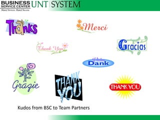 Kudos from BSC to Team Partners
 