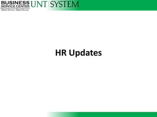 HR Updates
 