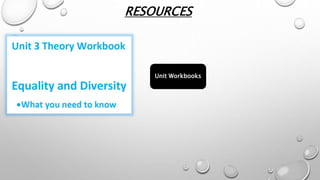 RESOURCES
Unit Workbooks
 