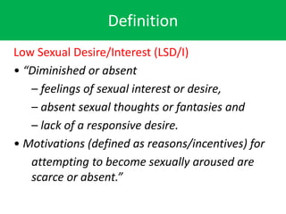 Hypoactive Sexual Desire Disorder (HSDD) in Men | PPTX