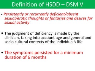 Hypoactive Sexual Desire Disorder (HSDD) in Men | PPTX
