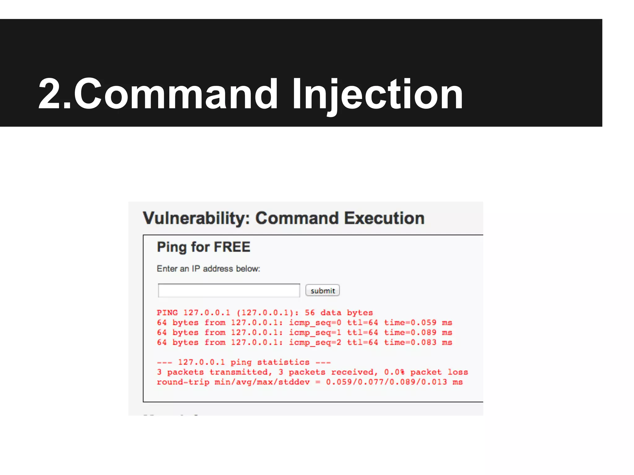2.Command Injection
 