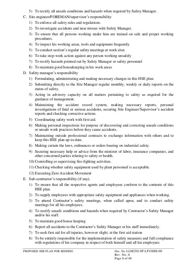 sample house inspection report hse management plan sample house inspection report hse management plan