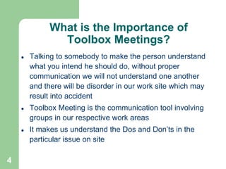 Toolbox Session HSE-BMS-005 Conducting Toolbox Meeting.ppt